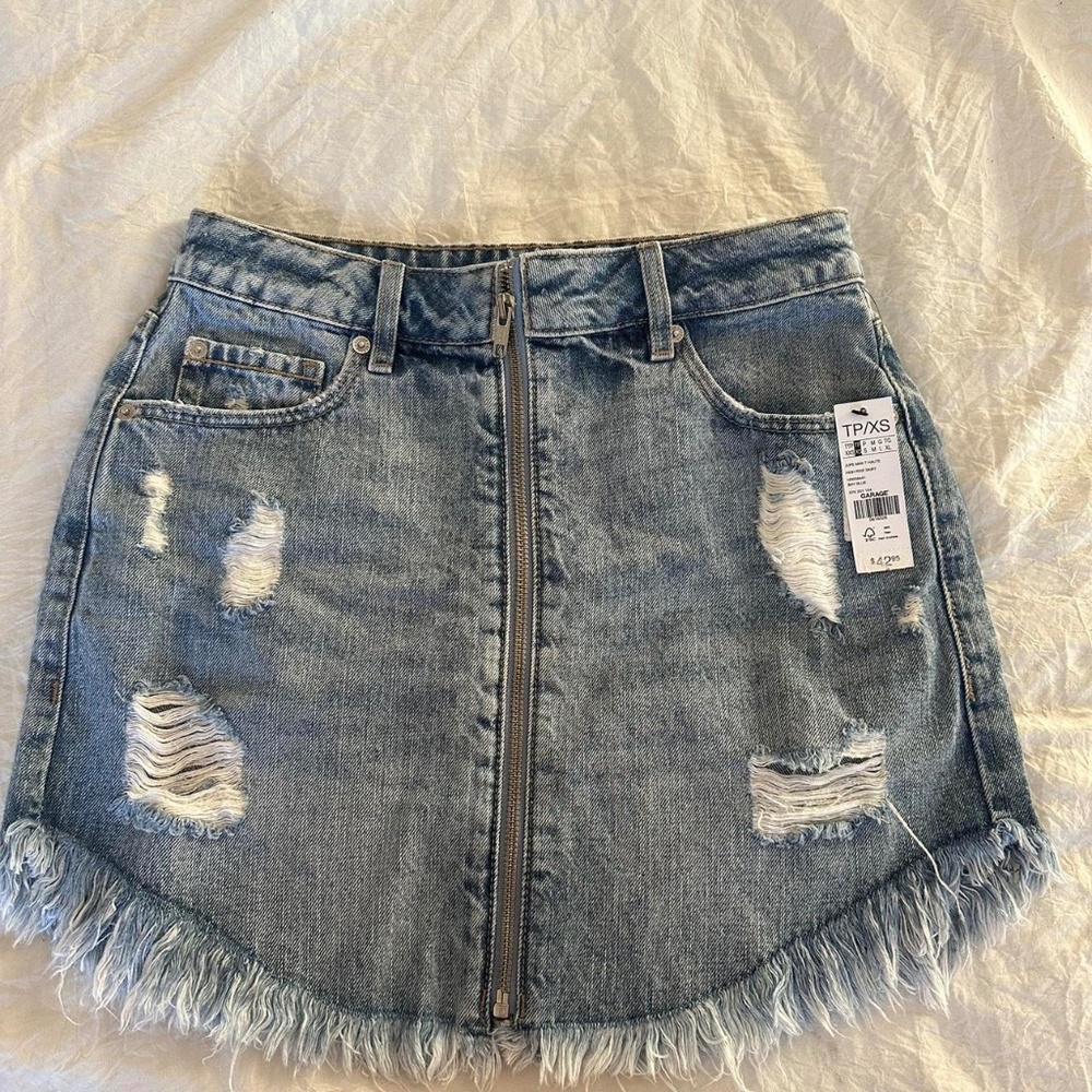 Garage denim skirt